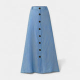 Long Semi-Sheer Skirt with Slit