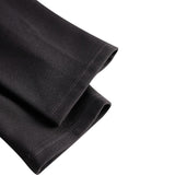 Marina | Edles schwarzes Kleid mit Gürtel und Mandarin-Kragen