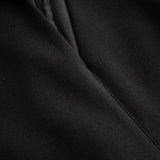 Marina | Edles schwarzes Kleid mit Gürtel und Mandarin-Kragen