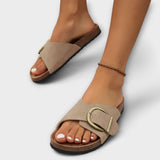 Margarete - Cork Slippers with Toe Strap