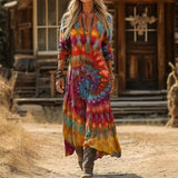 Caitlin - Vintage-Inspired Long-Sleeve Casual Dress