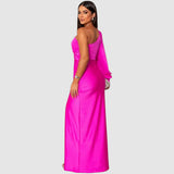 Meda - Elegant one-shoulder maxi dress