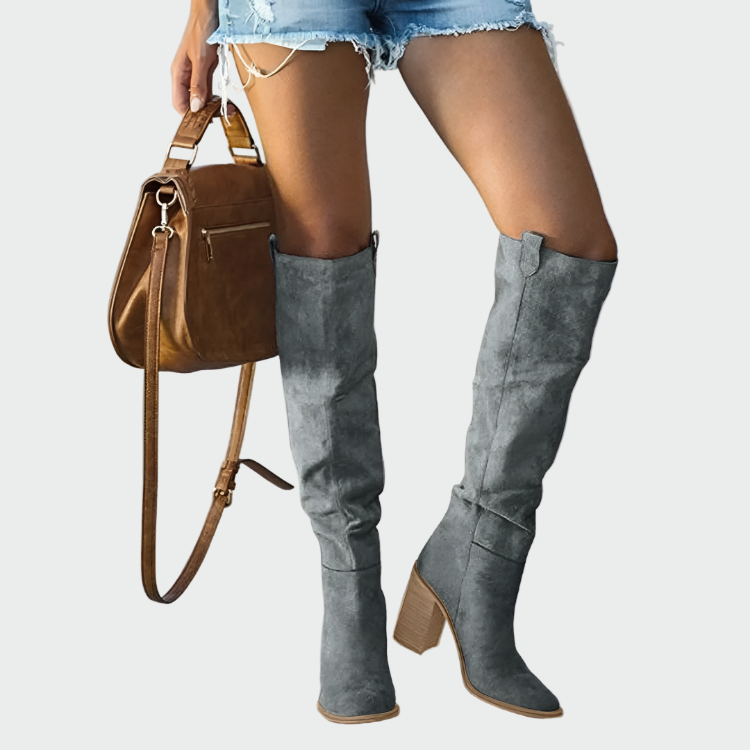 Claire - Knee-High Orthopedic Faux Leather Boots