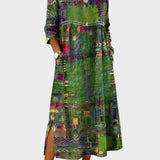 Inaya - Denim Dress with Ethno Patchwork