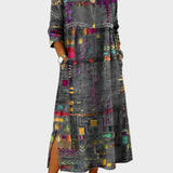 Inaya - Denim Dress with Ethno Patchwork