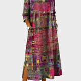 Inaya - Denim Dress with Ethno Patchwork