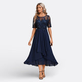 Mariana - Lace Dress with Short Sleeves