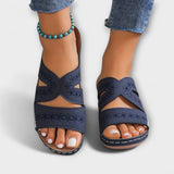 Berta - Comfort Sandals in Navy Blue