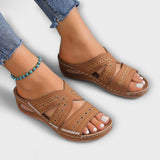 Berta - Comfort Sandals in Navy Blue