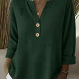Henley Button Top for Women