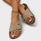 Margarete - Cork Slippers with Toe Strap
