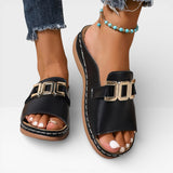 Elegant Buckle Sandals for Women – Comfortable Fit