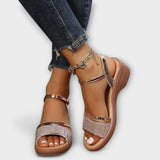 Edelgard - Sandals with Rhinestone Straps