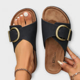 Margarete - Cork Slippers with Toe Strap