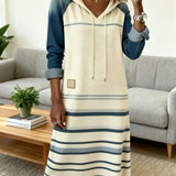 Camila | Striped Hooded Dress with Color Mix
