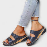 Gertrud - Leather Slippers with Buckles