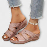 Berta - Comfort Sandals in Navy Blue