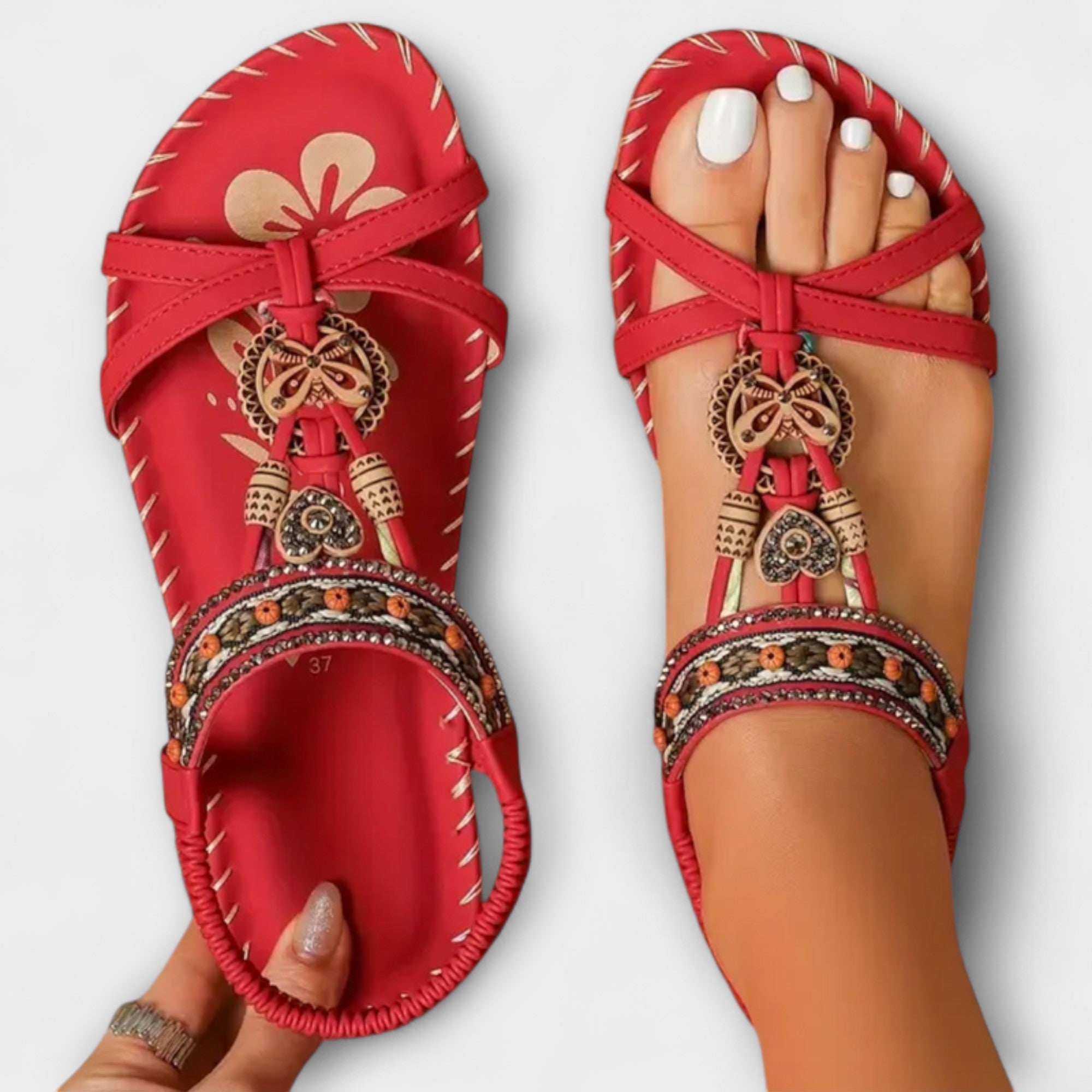 Cordelia - Green Ibiza Sandals