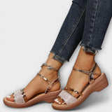 Edelgard - Sandals with Rhinestone Straps