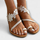Brunhilde - Sandals with Floral Thong