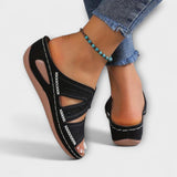 Berta - Comfort Sandals in Navy Blue