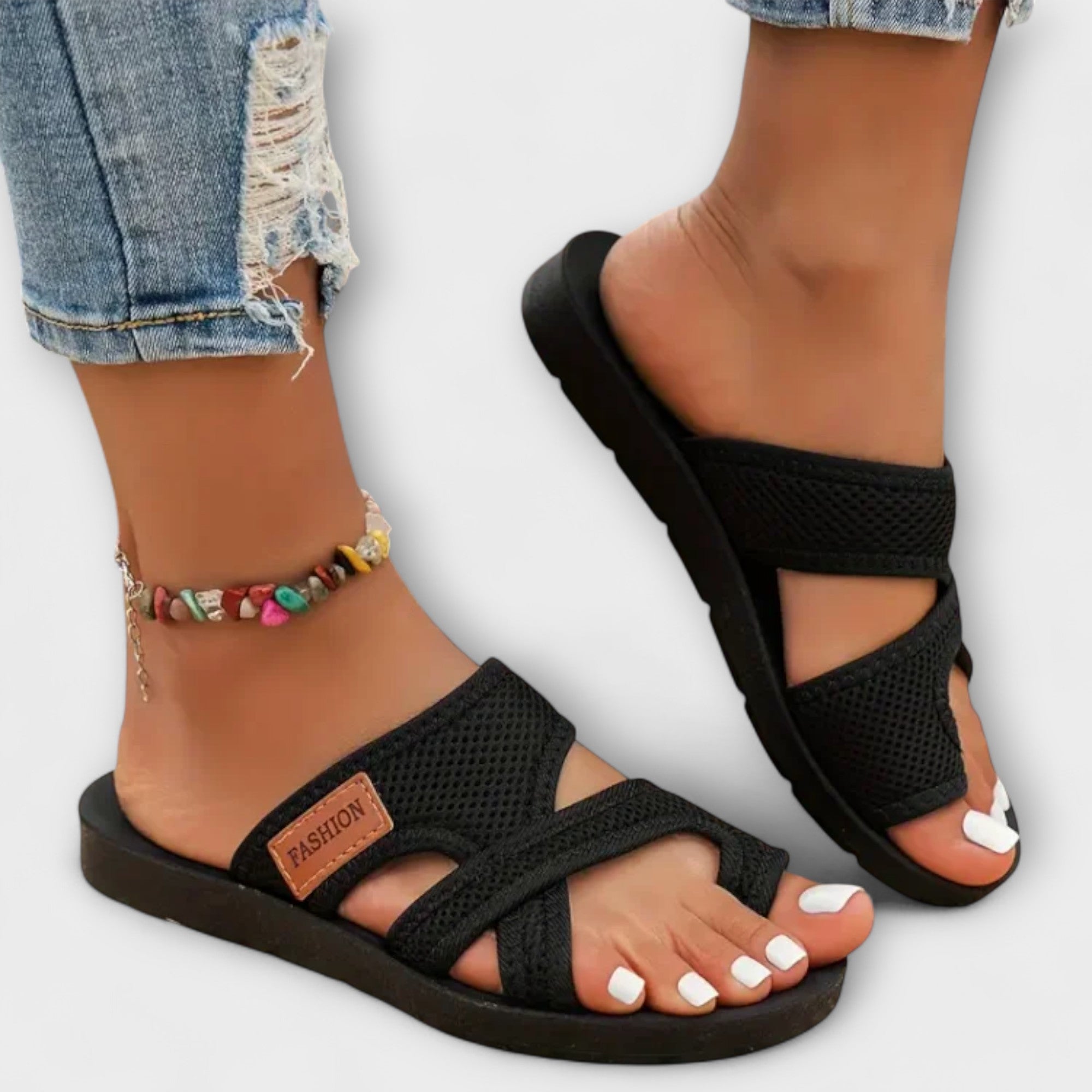 Edelgund - Black Comfort Slippers