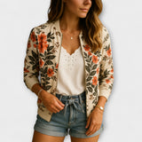 Ophelia - Elegant Floral Bomber Jacket