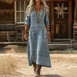 Billie - Vintage-Inspired Long-Sleeve Casual Dress