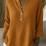 Henley Button Top for Women