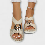 Roswitha - Beige Comfort Sandals
