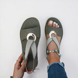 Mila | Flat Sandals with Metal Buckle