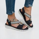 Mila | Flat Sandals with Metal Buckle