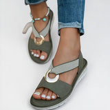 Mila | Flat Sandals with Metal Buckle