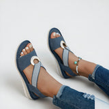 Mila | Flat Sandals with Metal Buckle