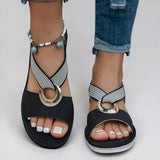 Mila | Flat Sandals with Metal Buckle