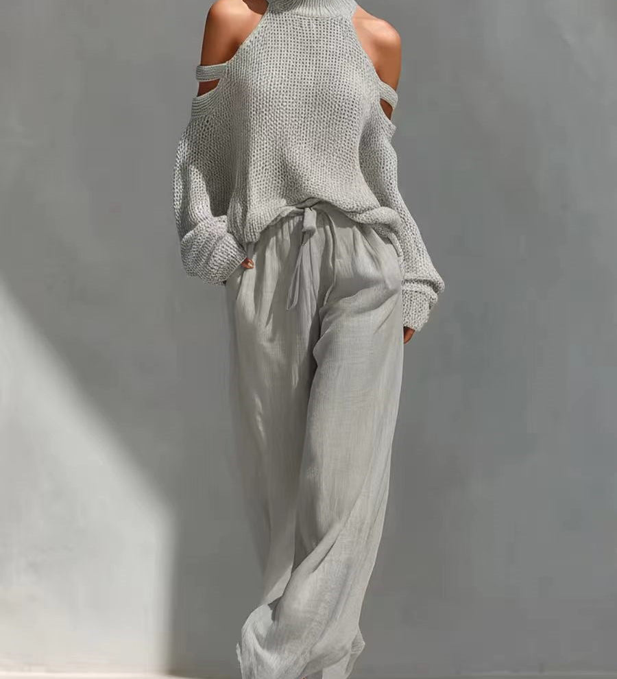 Fashion Knit and Linen Set