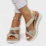 Roswitha - Beige Comfort Sandals