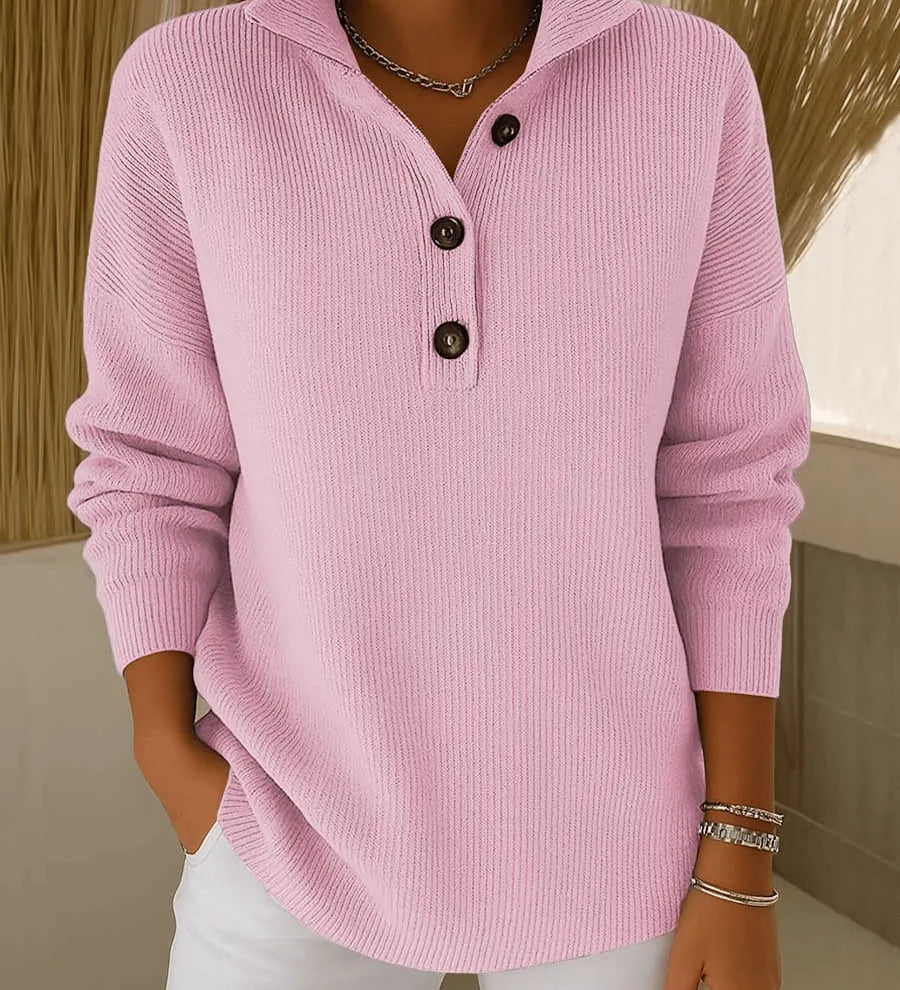 V-Neck Polo Jumper for Women