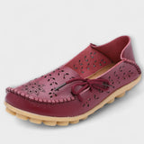 Notburga - White Slip-On Moccasins
