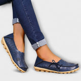 Notburga - White Slip-On Moccasins
