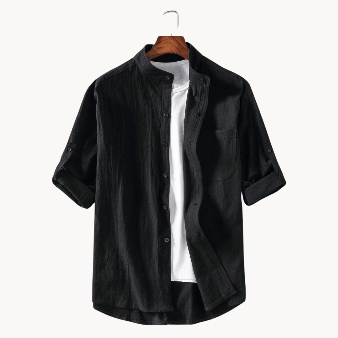 Owen - Elegant Mandarin Collar Shirt