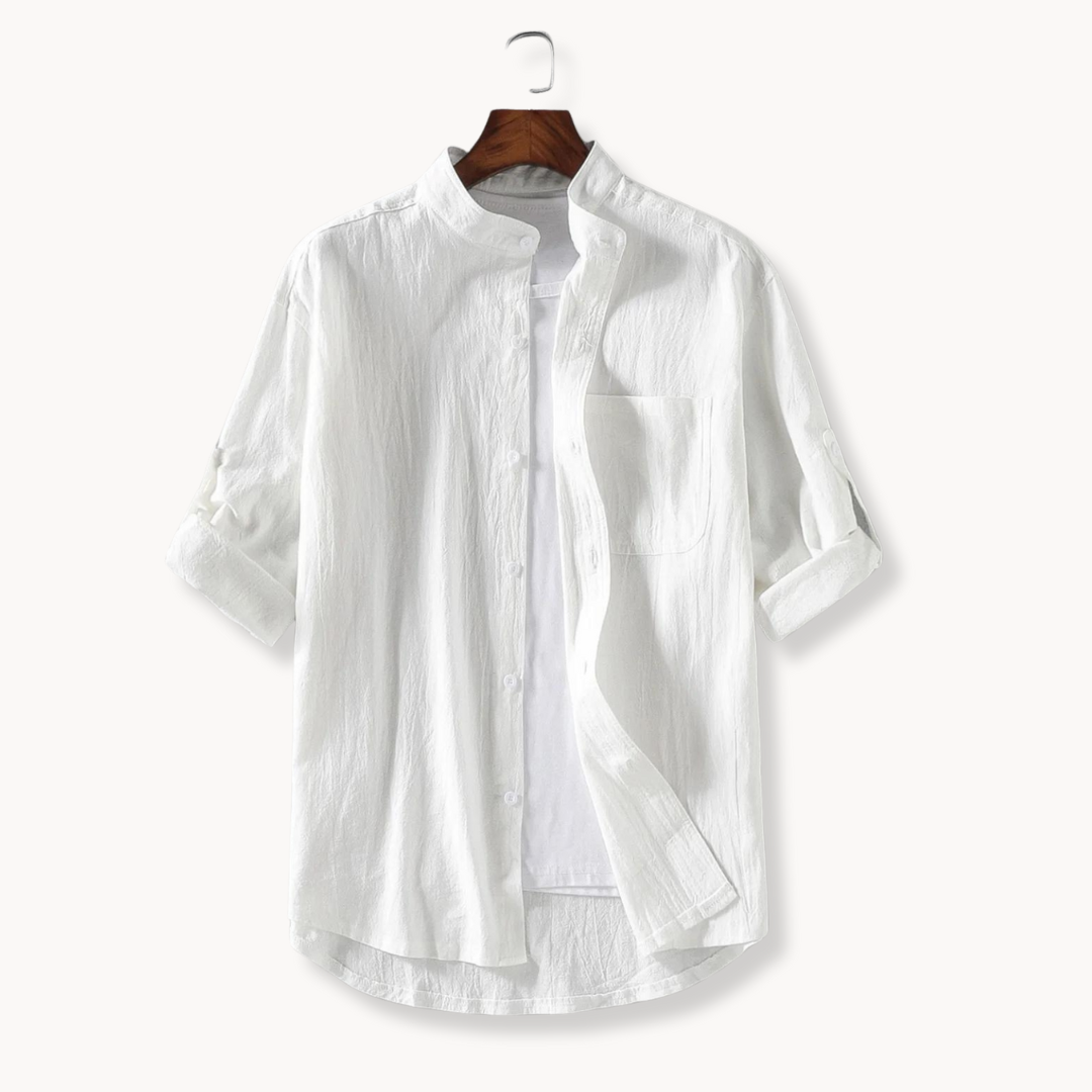 Owen - Elegant Mandarin Collar Shirt