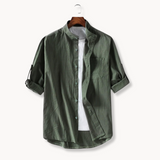 Owen - Elegant Mandarin Collar Shirt