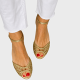 Isadora | Golden Braided Sandals