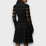 Paulina – Sheer Midi Dress with Fringes