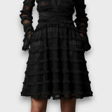 Paulina – Sheer Midi Dress with Fringes