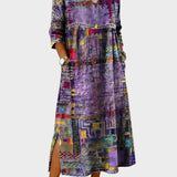 Inaya - Denim Dress with Ethno Patchwork