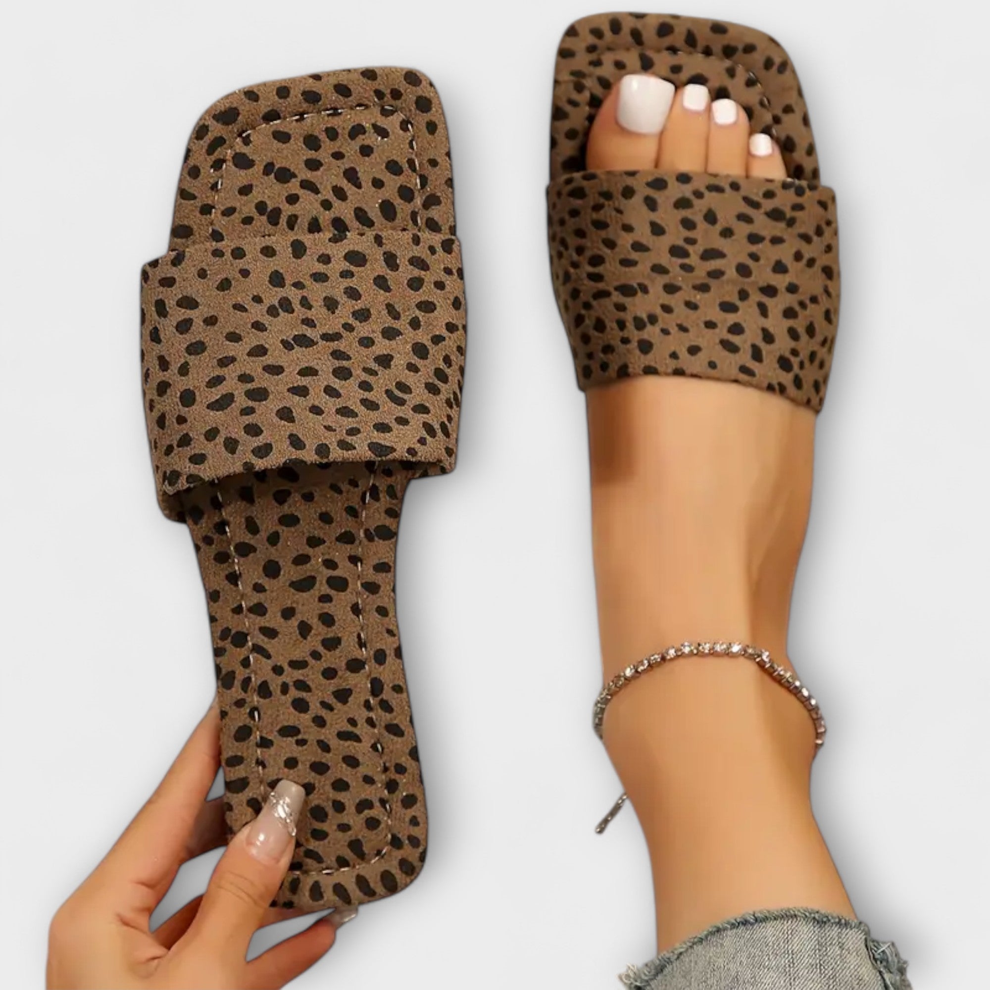 Liesbeth - Leopard Print Slippers