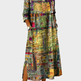Inaya - Denim Dress with Ethno Patchwork