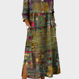 Inaya - Denim Dress with Ethno Patchwork